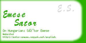 emese sator business card